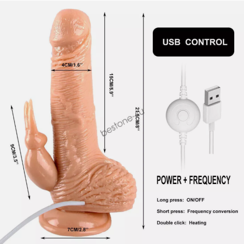 6 Function Heated Vibrator Realistic Thrusting Dildo G-Spot for Women 1