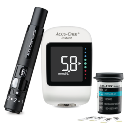 ROCHE  ACCU-CHEK INSTANT BLOOD GLUCOSE MONITOR,TEST STRIPS,BLUETOOTH