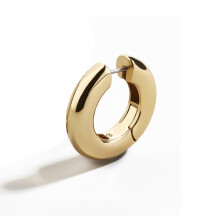 (Gold) Sleek Copper Hoop Earrings For Women Geometric Shape Ideal For Birthdays And Anniversaries