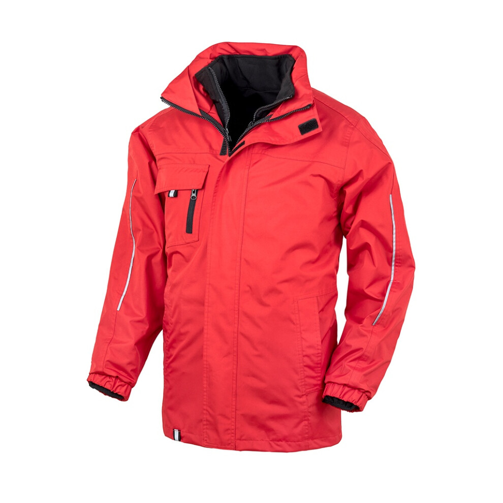 (3XL, Red) Result Core Mens Printable 3-In-1 Transit Jacket