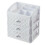 Living And Home White Plastic Makeup Organizer with 3 Drawers 2