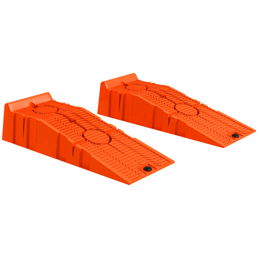 DURHAND 2.5 Ton Plastic Car Lifting Ramps Automotive Vehicle Garage, Orange