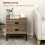 Homcom HOMCOM Retro Bedside Table Metal Frame Bedroom Side Table w/ 2 Drawers Coffee 3