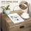 Homcom HOMCOM Retro Bedside Table Metal Frame Bedroom Side Table w/ 2 Drawers Coffee 6