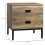 Homcom HOMCOM Retro Bedside Table Metal Frame Bedroom Side Table w/ 2 Drawers Coffee 2