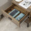 Homcom HOMCOM Retro Bedside Table Metal Frame Bedroom Side Table w/ 2 Drawers Coffee 7