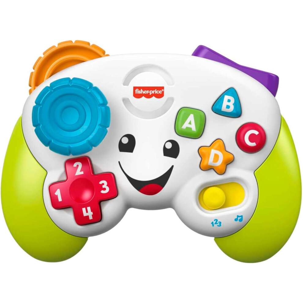 Fisher-Price Laugh & Learn Game & Learn Controller  musical toy with lights and learning content for baby and toddler ages 6-36 months FWG12