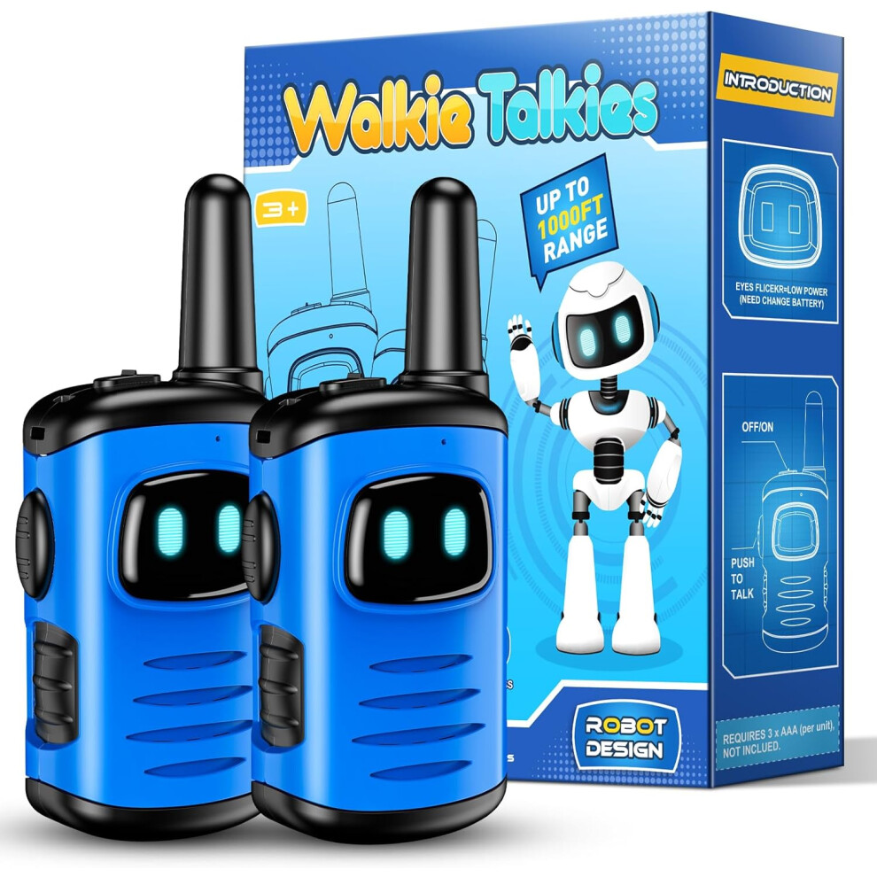 EUTOYZ Walkie Talkie Kids, Toys  Boy Gift   Boys Toys Age 4-7 Kids Toys Age Toys Walkie Talkie Sensory Toys for Autism Kids Camping Accessories Blue