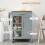 Homcom HOMCOM Compact Kitchen Trolley Utility Cart on Wheels with Open Shelf Grey 3