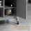 Homcom HOMCOM Compact Kitchen Trolley Utility Cart on Wheels with Open Shelf Grey 5