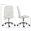 Vinsetto Vinsetto Curved Back Home Office Chair with Adjustable Height, White 3