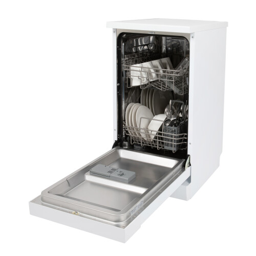 Willow Appliances Willow 45cm White Slimline Dishwasher, Half Load, 10 Place Settings 1