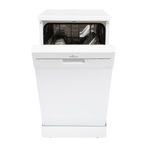 Willow Appliances Willow 45cm White Slimline Dishwasher, Half Load, 10 Place Settings