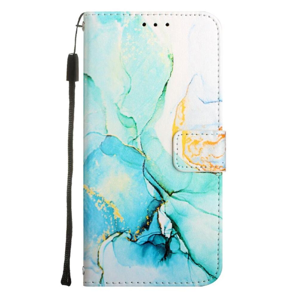 (Green) Case for Nokia Hmd Pulse Pro Wallet Marble Pattern Pu Leather Kickstand