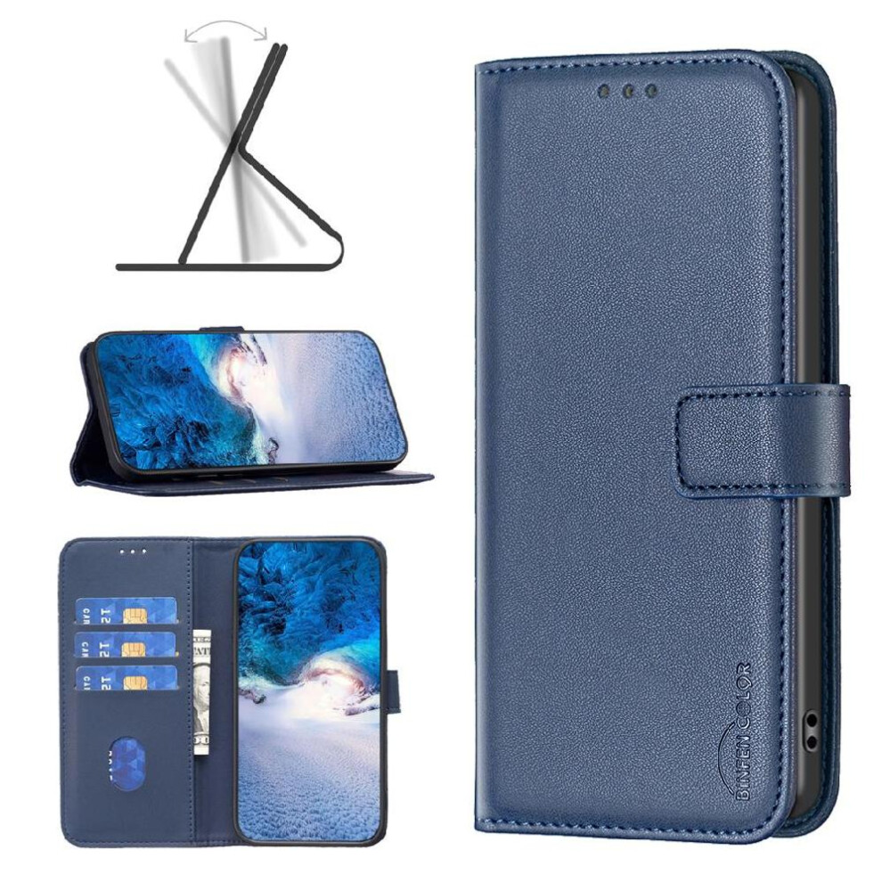 (Blue) Flip Case For Hmd Pulse Pro Multi-Card Slot Business Wallet Multi-Color Leather Case Blue 764762778743