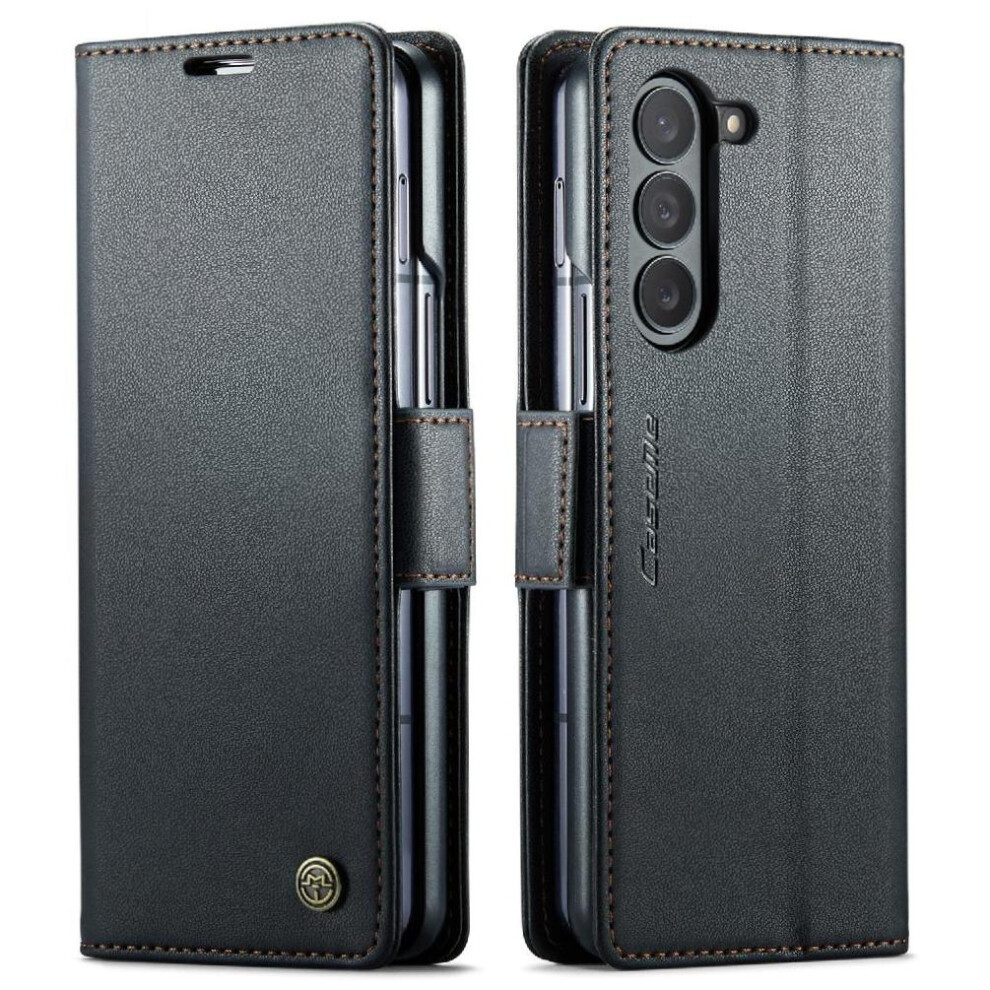 (Black) Caseme Case For Samsung Galaxy Z Fold 6 5G Card Slot Shockproof Case Kickstand Wallet Case Anti Fraud Black 764762778880