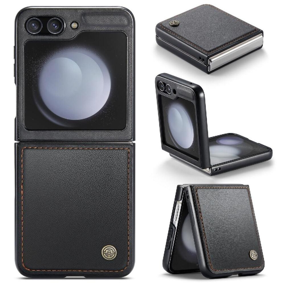 (Black) Caseme Case For Samsung Galaxy Z Flip 6 5G Shockproof Case Kickstand Card Slot Anti Fraud Wallet Case Black 764762779092