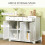 Homcom HOMCOM Modern Sideboard Buffet Cabinet with Storage Cabinets and Drawers White 3
