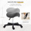 Homcom HOMCOM Saddle Stool Adjustable Rolling Salon Chair for Massage Spa Beauty Grey 3