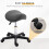 Homcom HOMCOM Saddle Stool Adjustable Rolling Salon Chair for Massage Spa Beauty Grey 4