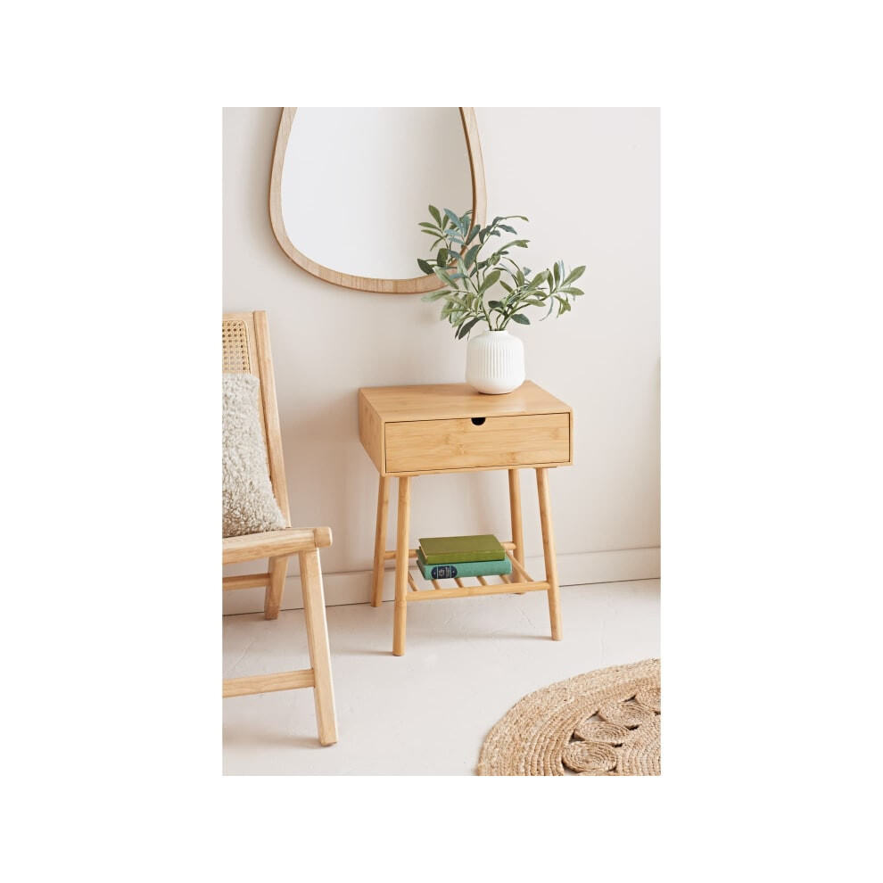 Urbanist Bamboo 1Drawers Side Cabinet Storage Chest Bamboo Side Table