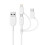 Anker ANKER 3 in 1 8 Pin + Micro USB + USB-C / Type-C Interface MFI Certificated Data Cable(White) 1