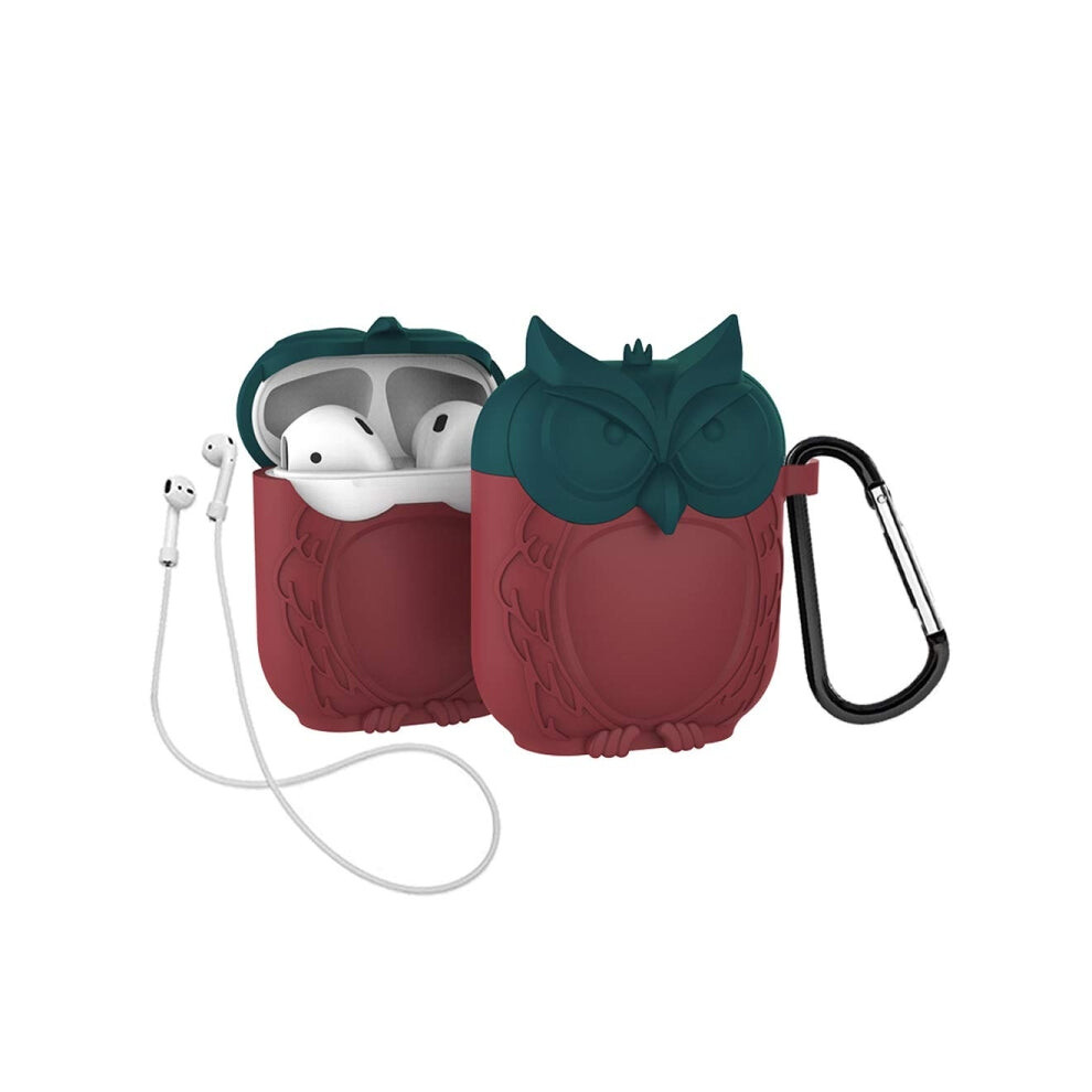 For Airpods 1 / 2 Owl Appearance Earphone Protective Case With Hook 3410807819649