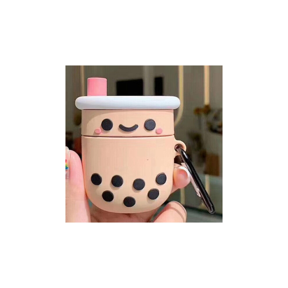 For Apple AirPods 1/2 Generation Universal Pearl Milk Tea Bluetooth Headphone Protective Case