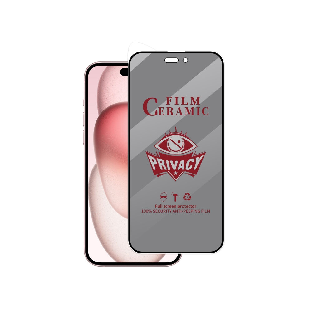 For Iphone 15 Full Coverage Hd Privacy Ceramic Film 8654749573114