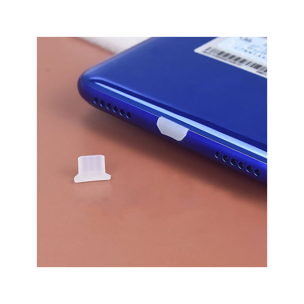 Micro Usb Universal Cell Phone Dust Plug Power Silicone Charging Port Plug(Transparent) 6005265279516