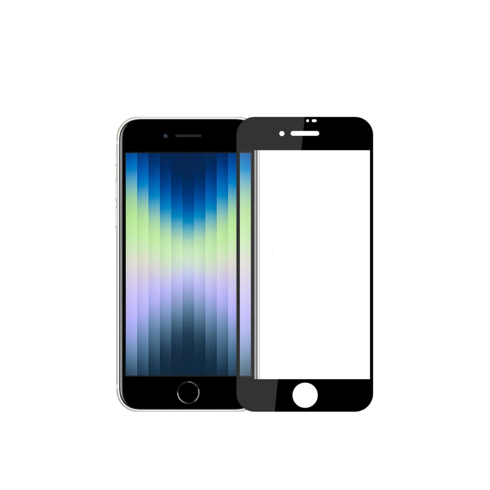 Pinwuyo 9H 2.5D Full Screen Tempered Glass Film For Iphone Se 2022(Black) Black 8105082174105