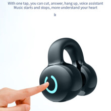 Single Ear Stereo Ear Clamp Type Bone Conduction Bluetooth Earphone(Black)