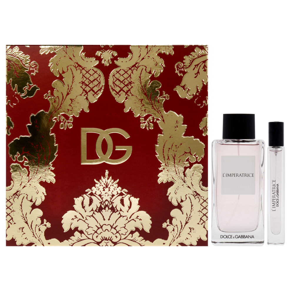 LImperatrice by Dolce and Gabbana for Women - 2 Pc Gift Set 3.3oz EDT Spray, 0.33oz EDT Spray