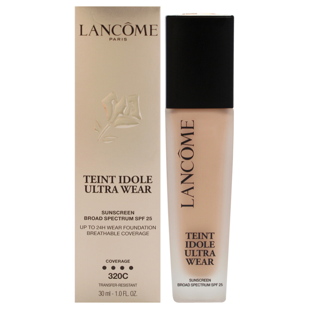 Lancme Teint Idole Ultra Wear Buildable Full Coverage Foundation - Longwear & Imperproof - Finition mate naturelle - 320C (peau moyenne avec fra