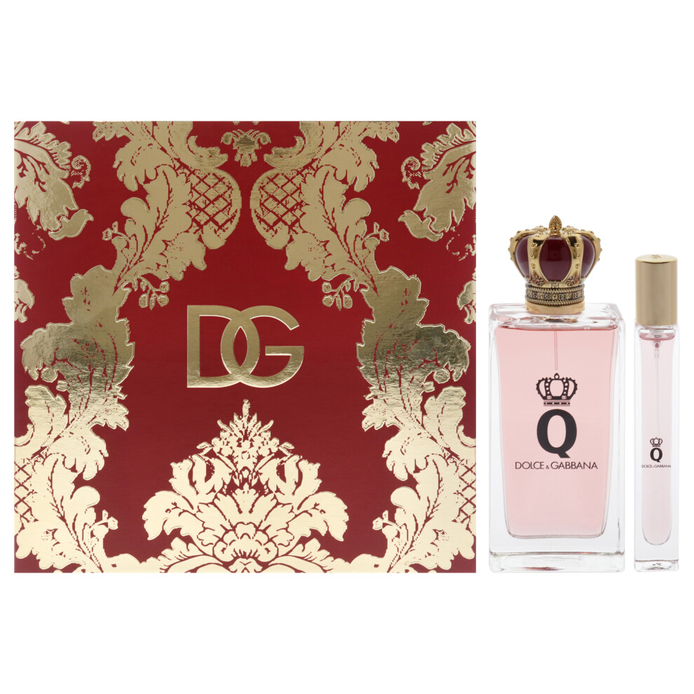 Q by Dolce and Gabbana for Women - 2 Pc Gift Set 3.3oz EDP Spray, 0.33oz EDP Spray