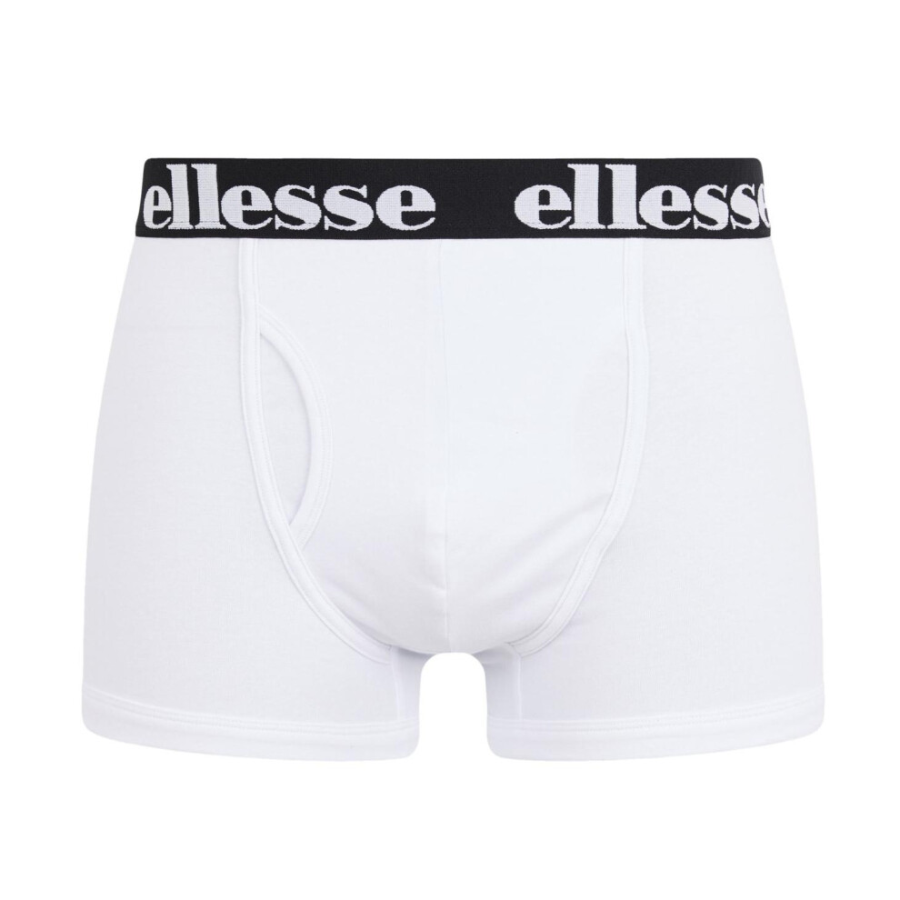 (S, White) Ellesse Mens Hali Boxer Shorts (Pack of 3)