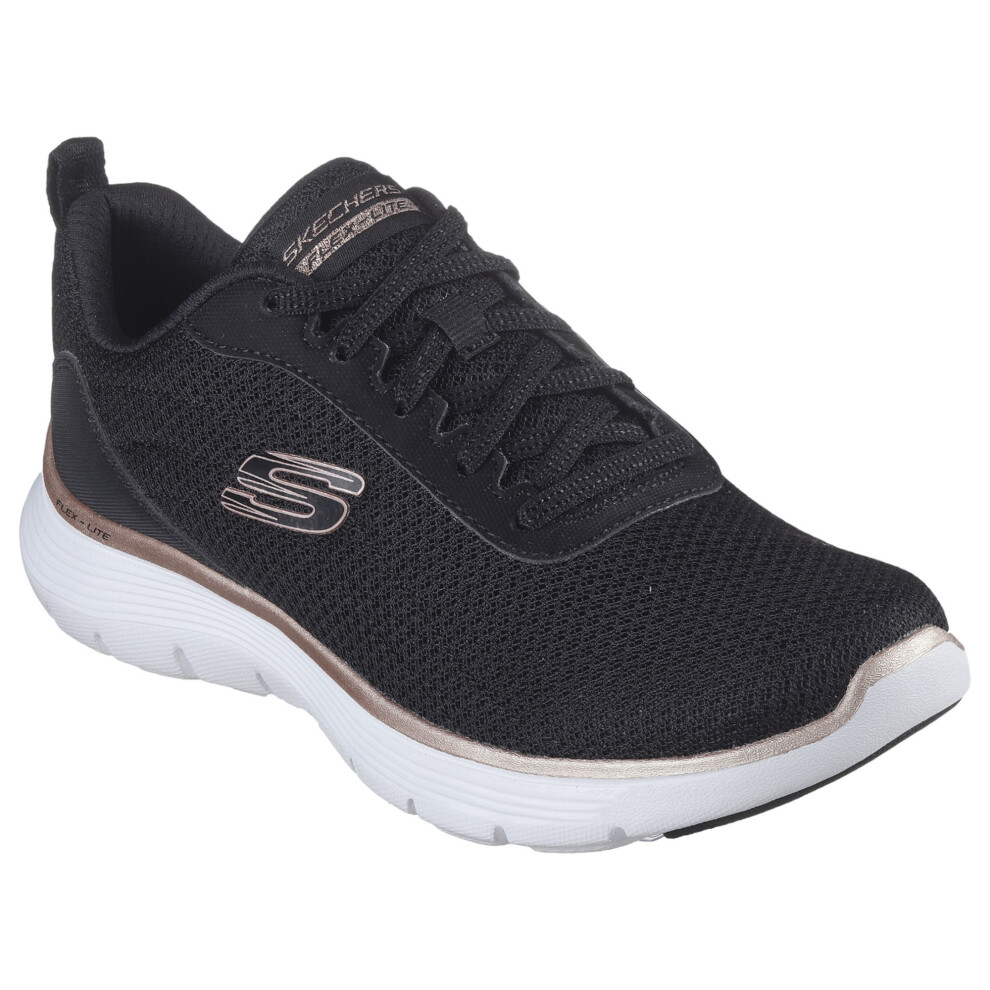 (4 UK, Black/Rose Gold) Skechers Womens/Ladies Flex Appeal 5.0 Uptake Contrast Trainers