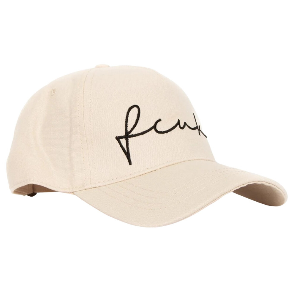 (One Size, Stone) French Connection FCUK Scribble Baseball Cap