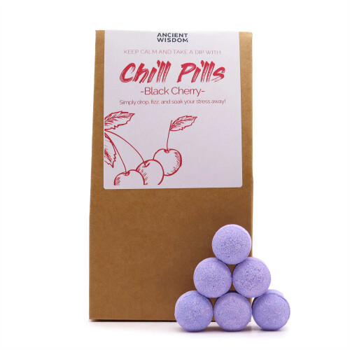 (Black Cherry) Chill Pills Gift Pack 350g MIni Bath Bombs (30)
