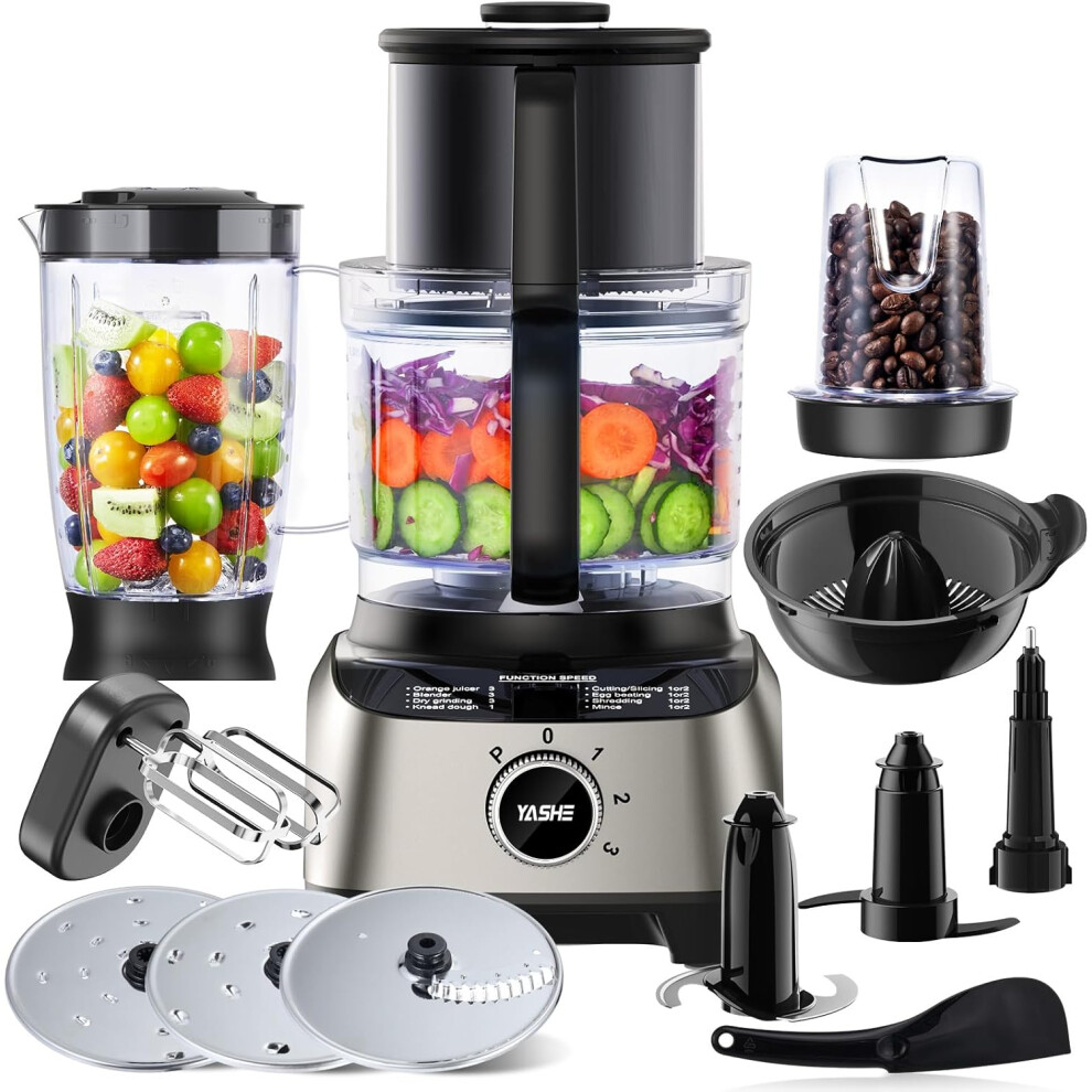 Multifunctional food processor - blender, crusher, grinder, citrus juicer, 2.5L bowl, 1.5L mixer, easy to use, blend, chop, slice