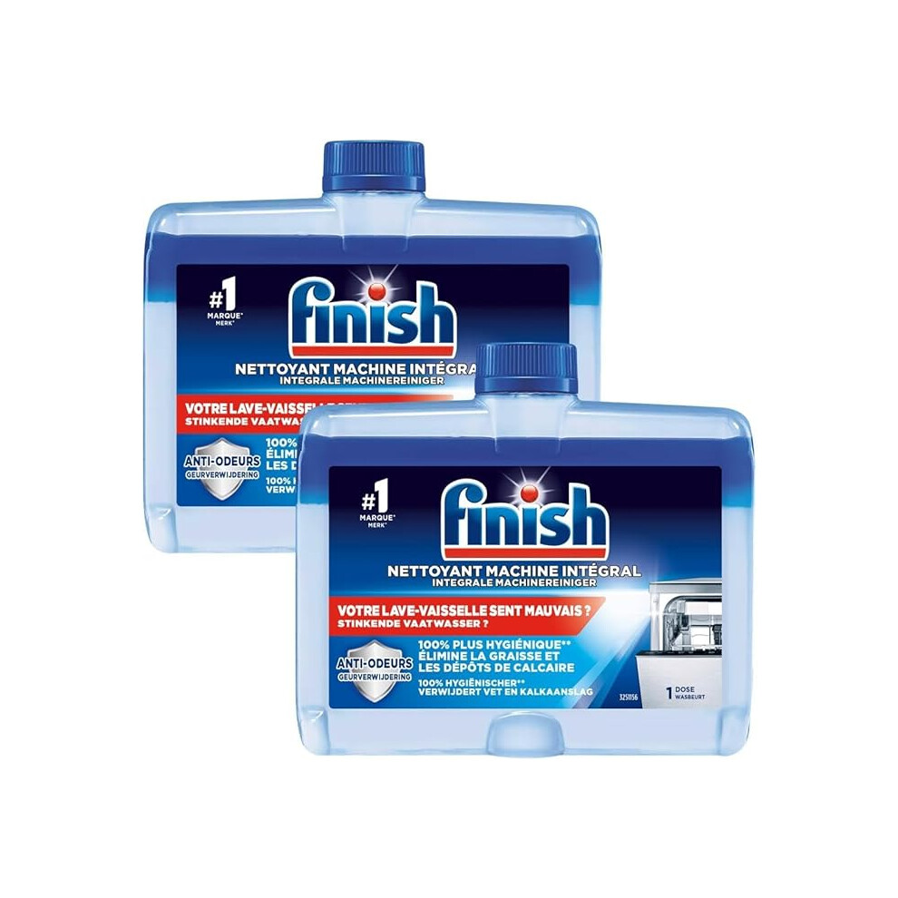 Finish Dishwasher Machine Cleaner | Original | 2 Washes (250ml x 2) |Deep Cleans and Helps to prolong life of your dishwasher