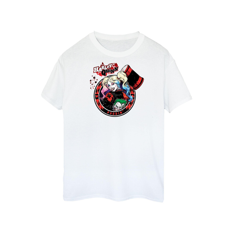 Harley Quinn Joker Patch Cotton Boyfriend T-Shirt