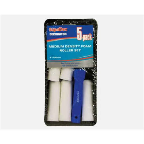 SupaDec Decorating Paint Foam Refills Mini Roller & Tray Set 4"/100mm 1