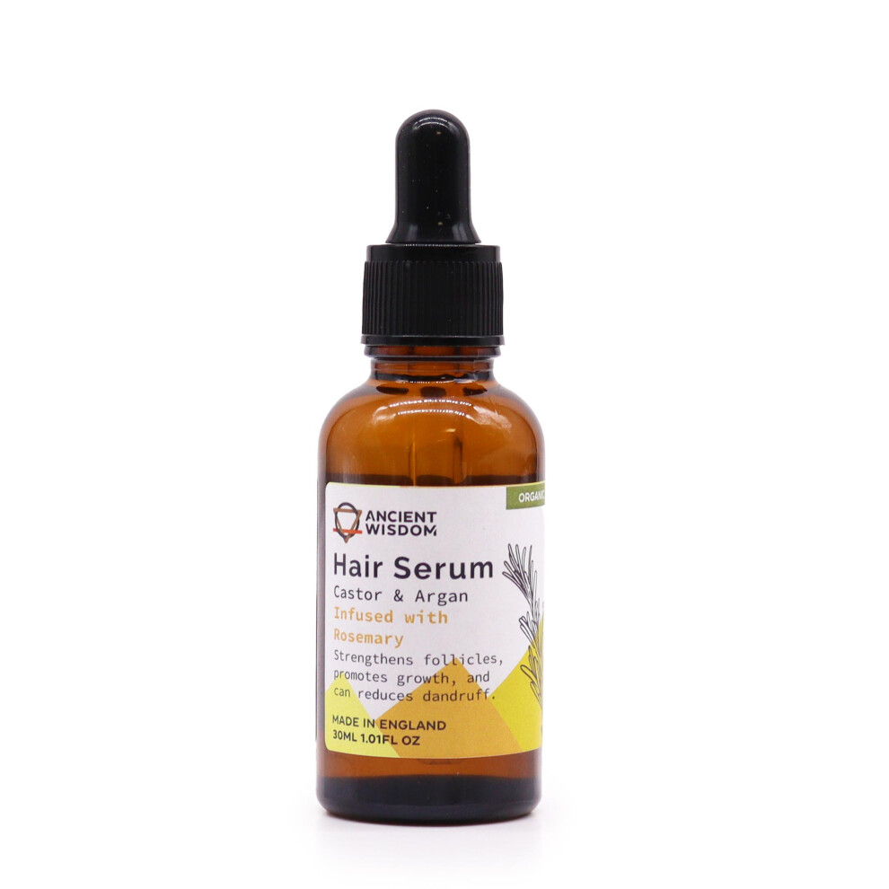 Ancient Wisdom (Rosemary) Essential Oil Infused Organic Hair Serum 30Ml