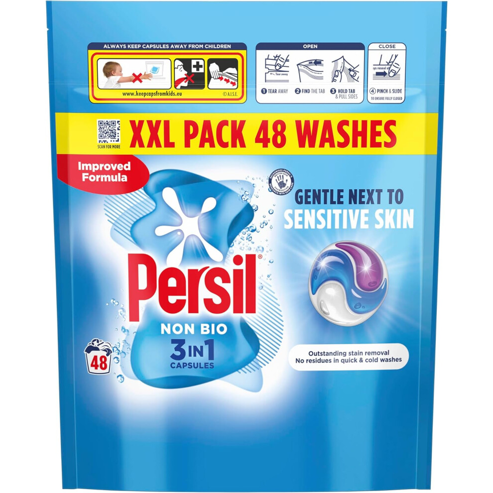 Persil Non Bio 3 in 1 Washing Capsules 48 washes