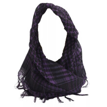 (Purple) Keffiyeh Classic Easy to Wear Winter Plaid Scarf Gorgeous