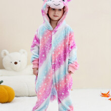 (Mixed Color, 6Y) Boys Unicorn Fleece Onesie - Boys Cozy Animal Jumpsuit - Hooded