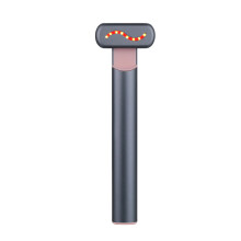 CHRONUS Handheld LED Red Light Facial Device for Face and Neck - Vibration Massage - Black