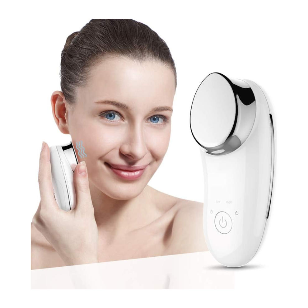 Chronus White Sonic Facial Massager, Ionic Facial Massage Vibration Deep Cleansing