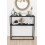 URBN Living (Black Marble) 90cm Console Table Free Standing With Metal Frame 1